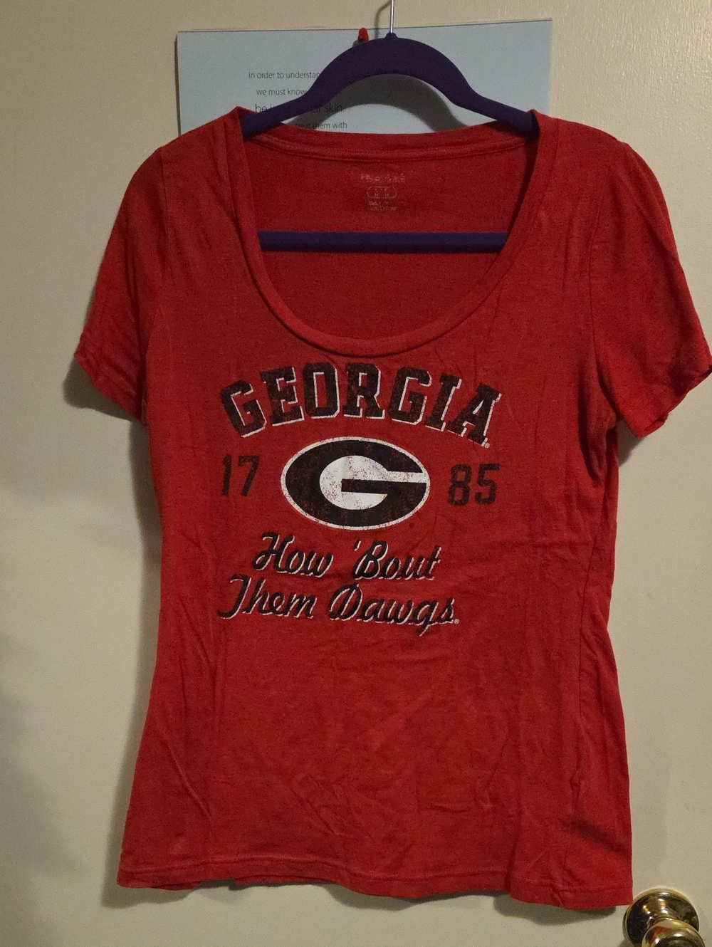 Pro Edge Red Georgia Scoop Neck Women's Tee